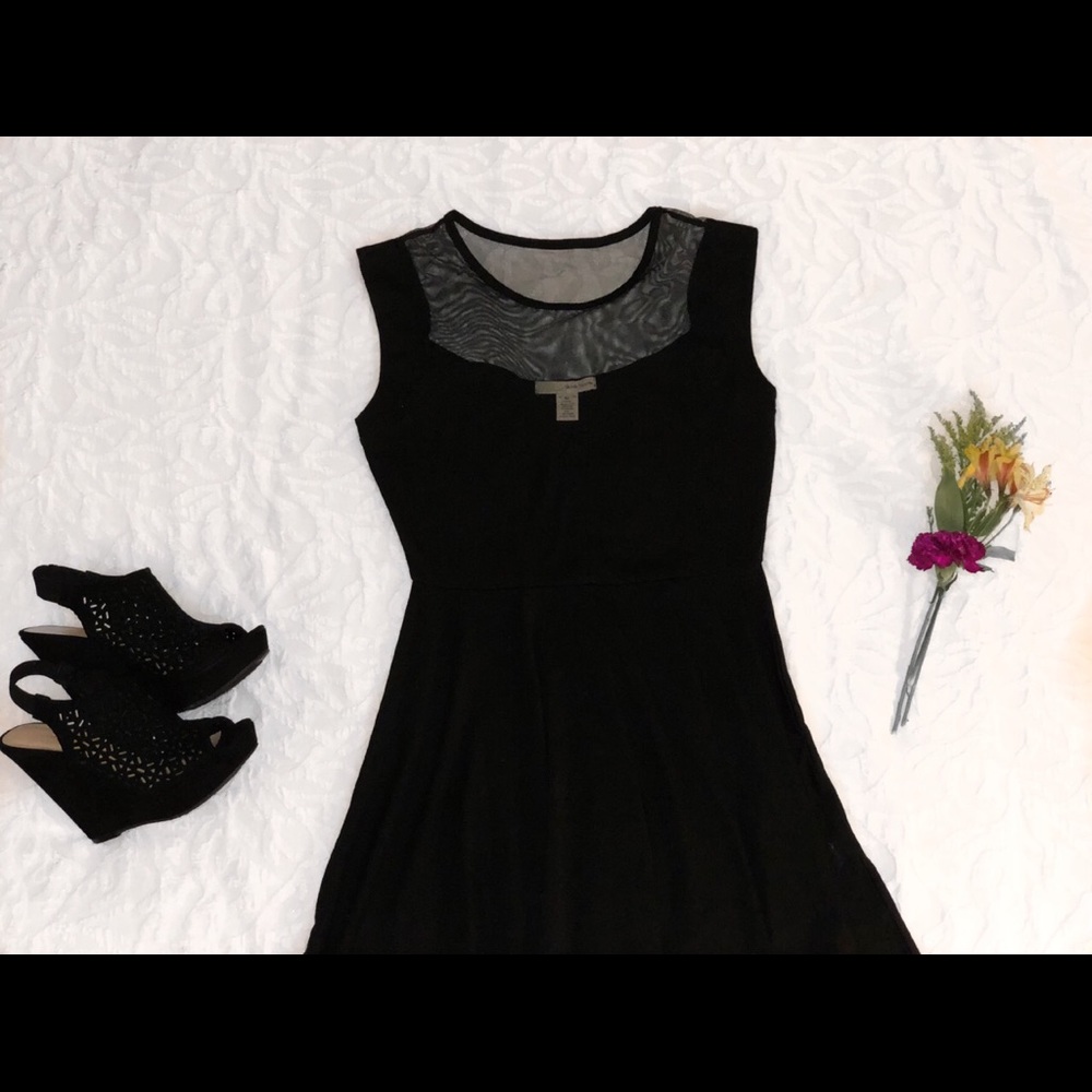 Black see through dress